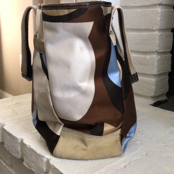Coach Multicolor satin Shoulder bag tote - Picture 3 of 10